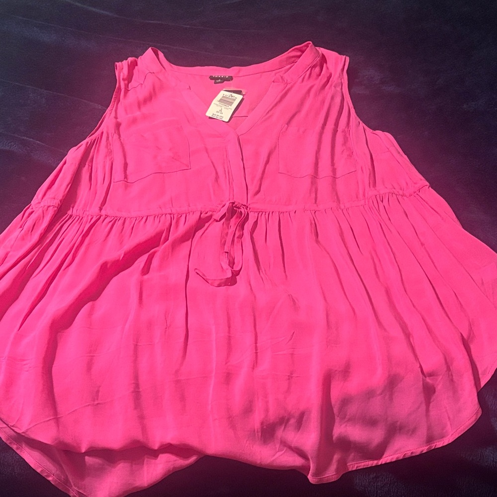 Vibrant Pink Sleeveless Top